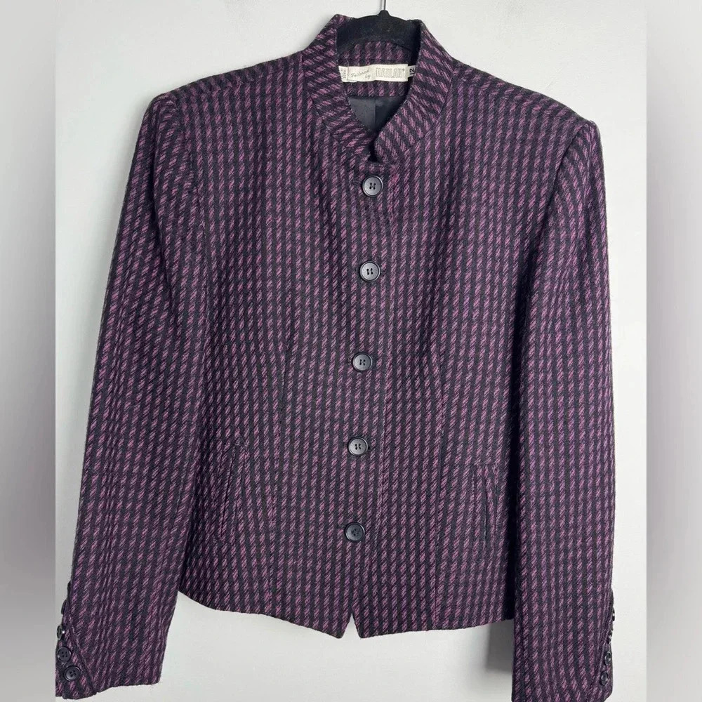 Tailored by HARLAN pure wool vintage button down jacket size 12